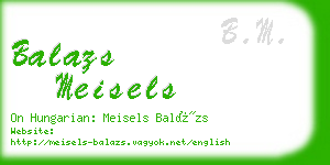 balazs meisels business card